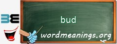 WordMeaning blackboard for bud